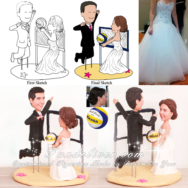 Bride Bumping Wedding Cake Toppers